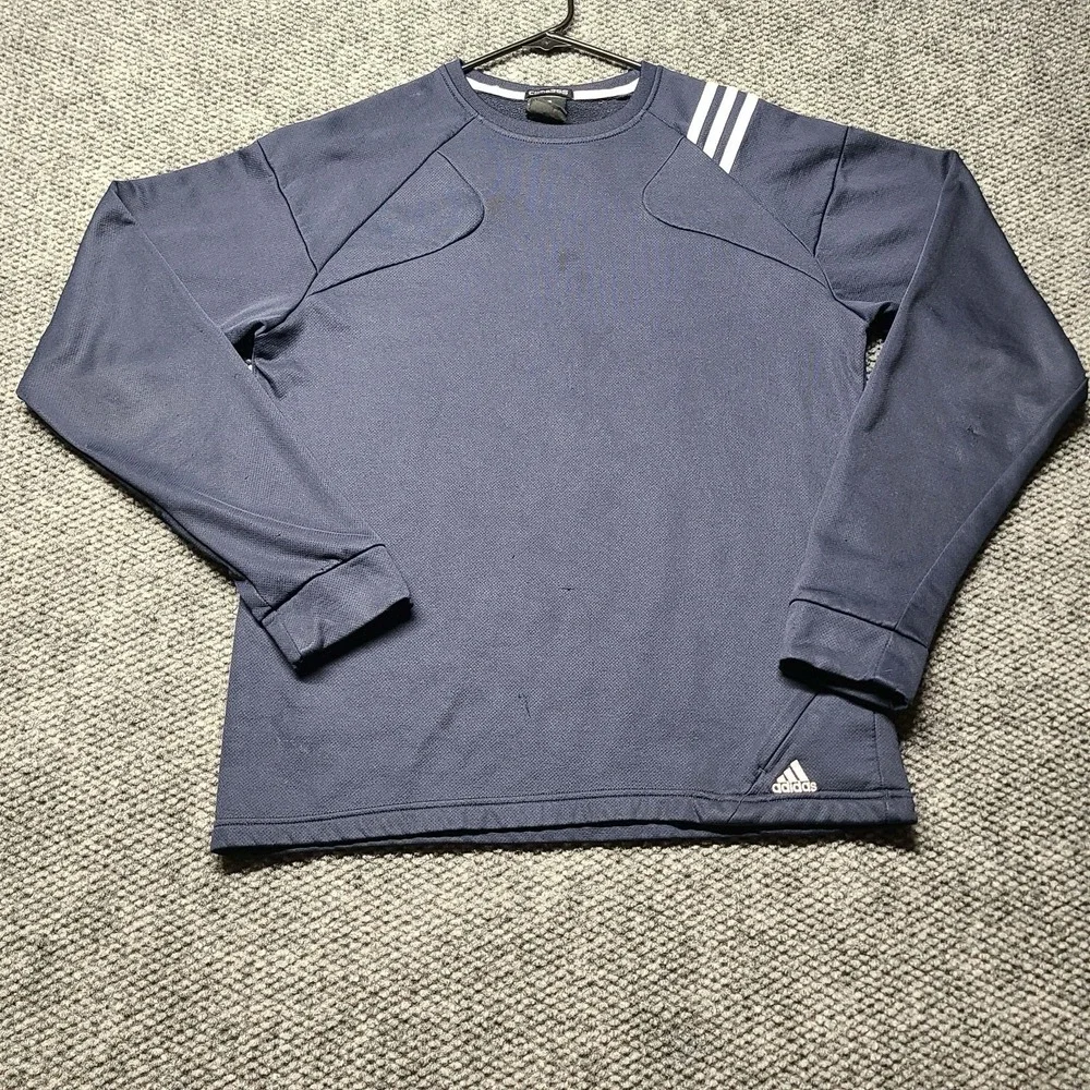 Men's Adidas Clima365/ClimaWarm Crew Neck Long Sleeve Size Large Navy Blue